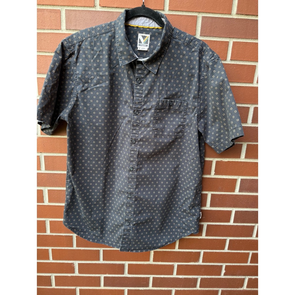 Voyager Patterned Button‎ Up Shirt Short Sleeve Casual Menswear L